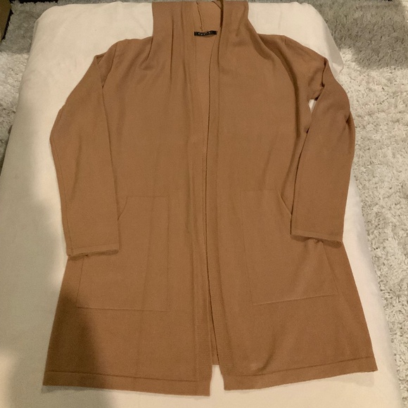 Cyrus Sweaters - Cyrus buttery soft Caramel color open front hooded cardigan w/ front pockets M